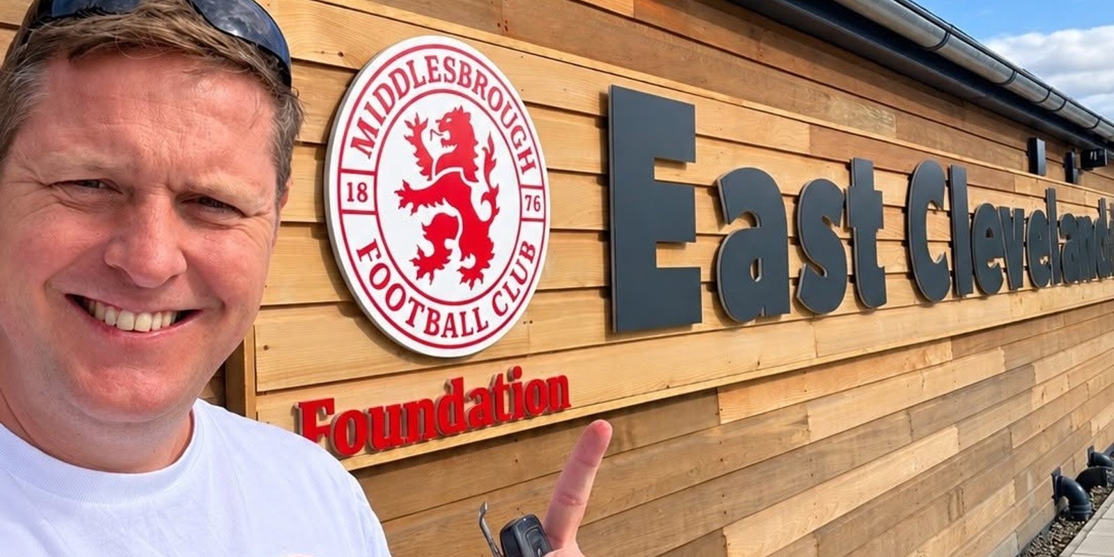Paul Hinde of HPH Painting & Decorating outside the new Middlesbrough FC Foundation East Cleveland facility