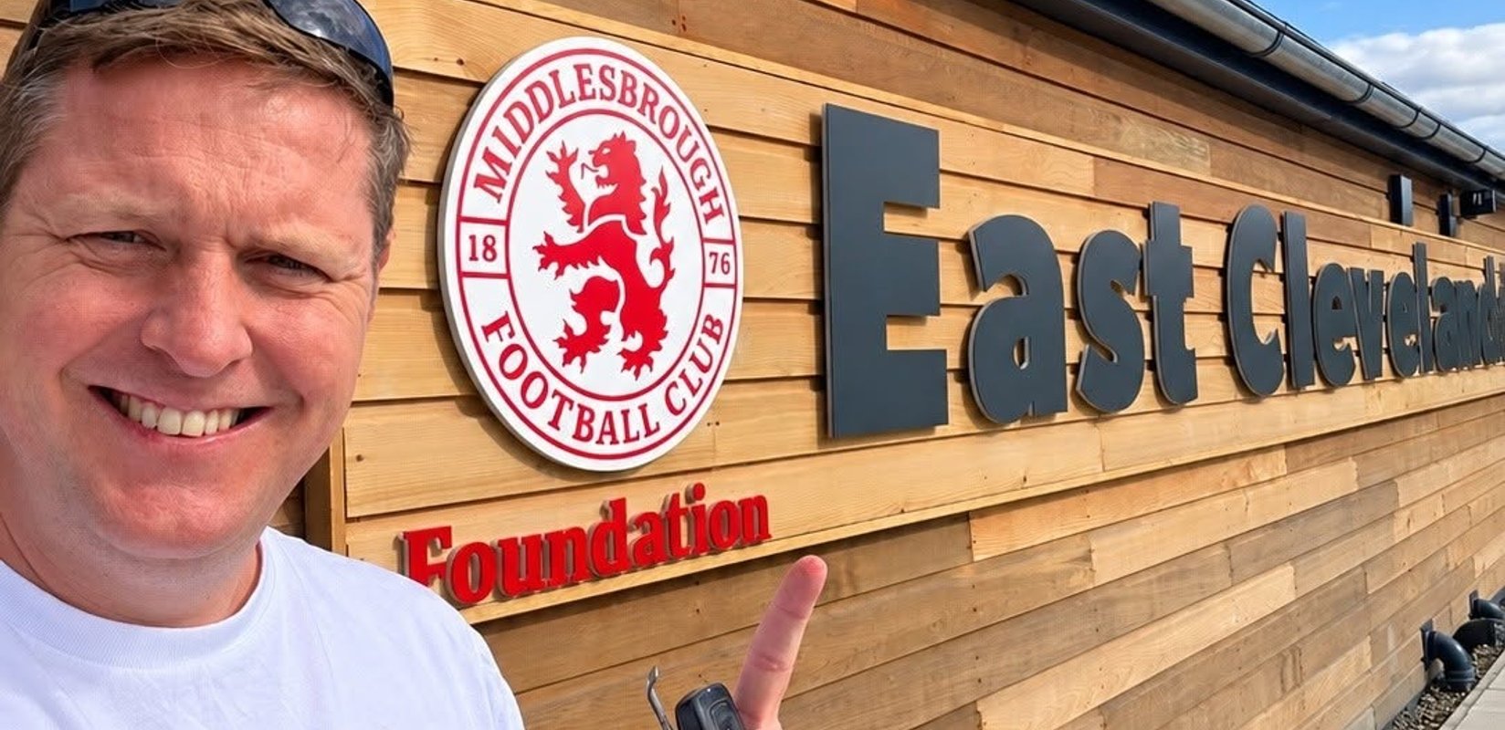 Paul Hinde of HPH Painting & Decorating outside the new Middlesbrough FC Foundation East Cleveland facility