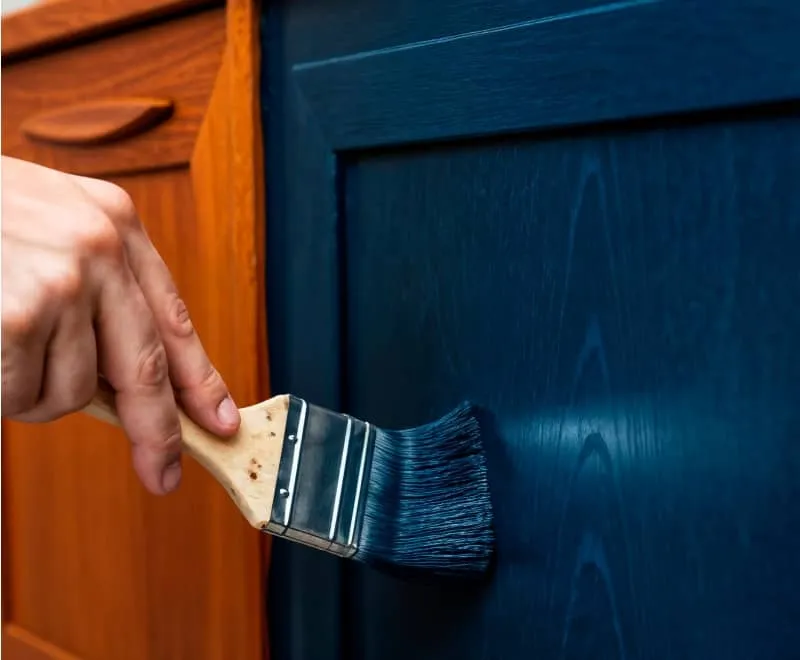 woodstaining a cabinet in a middlesbrough home