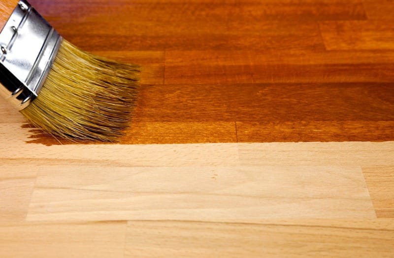 wood staining and varnishing work